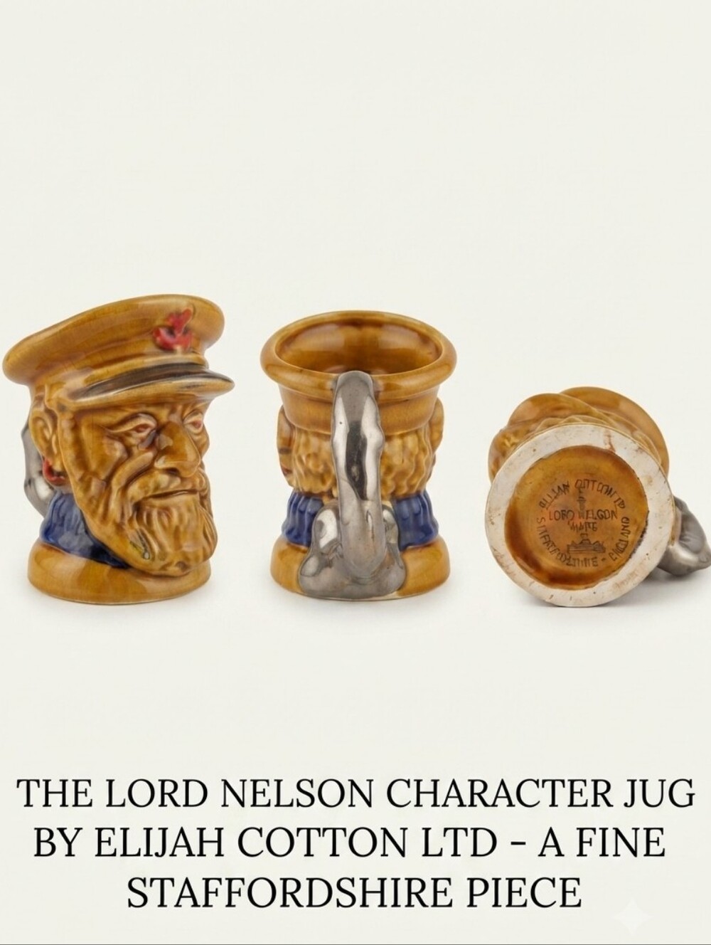 1950s Lord Nelson Ware – Sea Captain Toby Mug ⛵ Elijah Cotton Ltd.